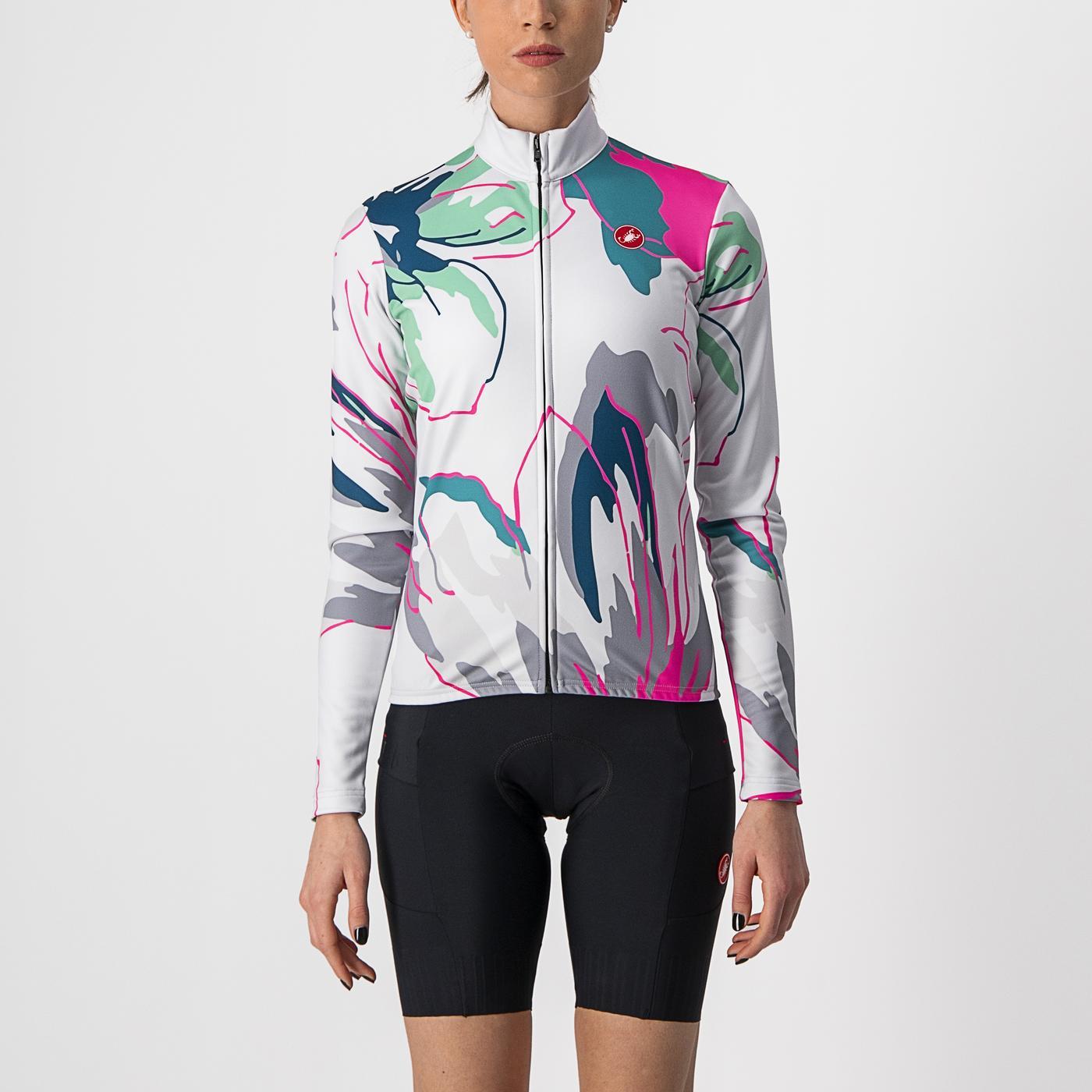 CASTELLI UNLIMITED THERMAL Långärmad Jersey, dam Grå/Blå