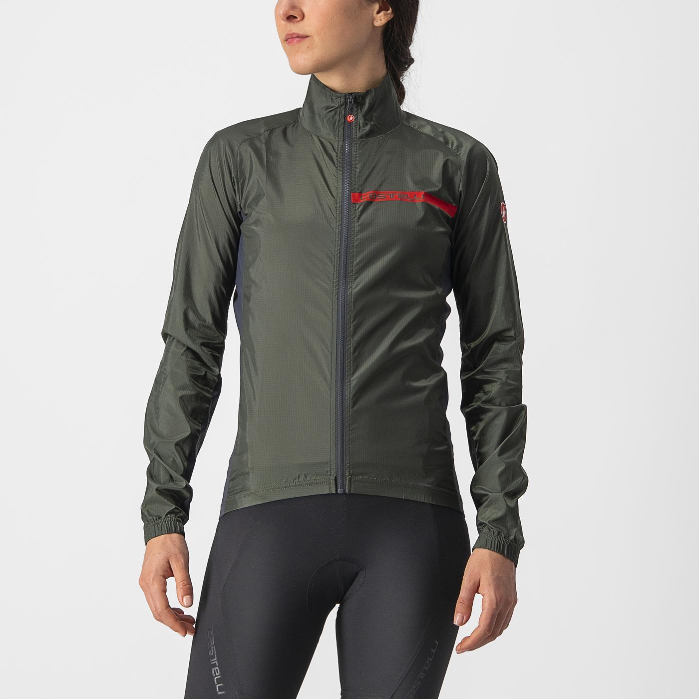 CASTELLI SQUADRA STRETCH Women's Khaki Jacket