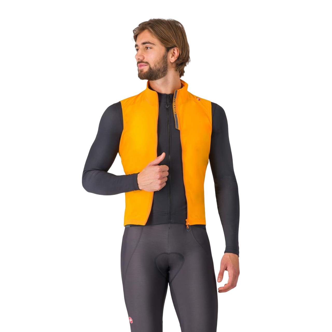 CASTELLI ESPRESSO Orange ärmlös jacka