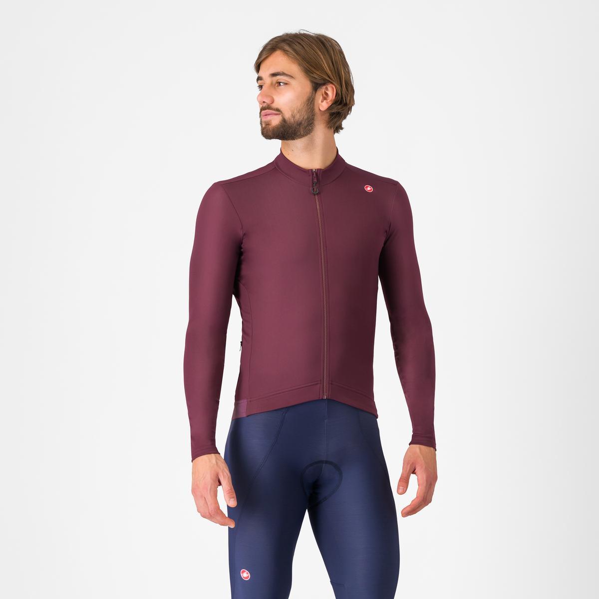 CASTELLI ESPRESSO THERMAL Long Sleeve Bordeaux Jersey