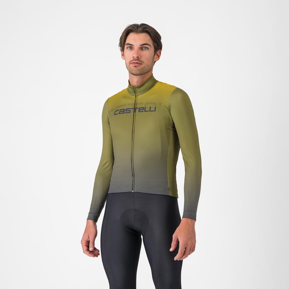 CASTELLLI APICE THERMAL Långärmad Jersey Blå/Mango Mojito
