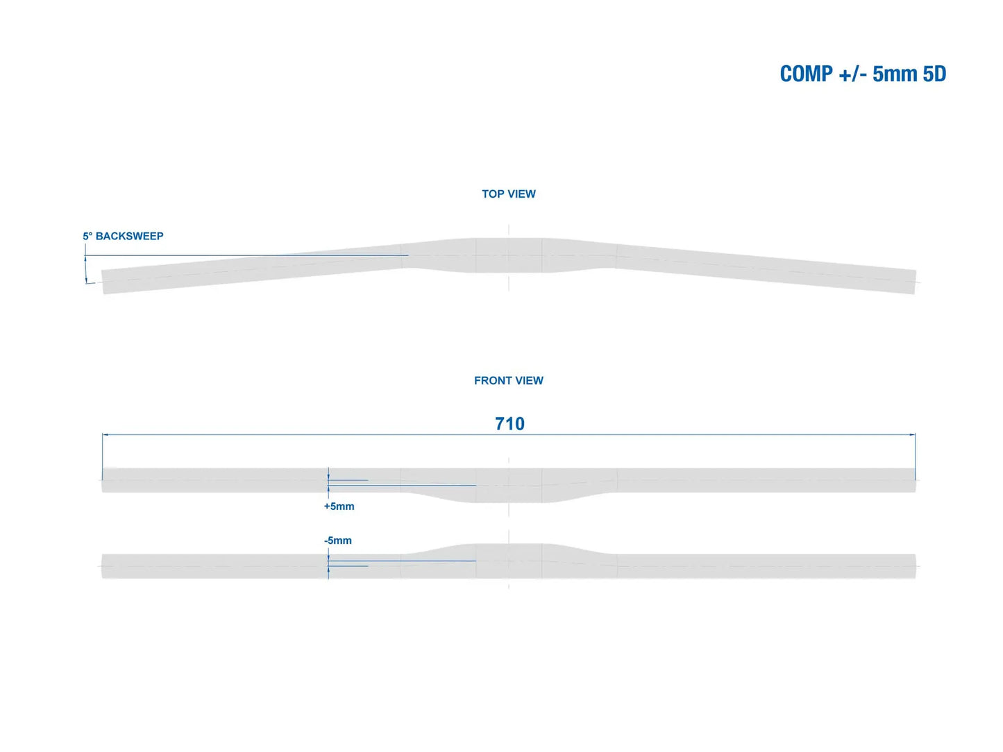handlebar RITCHEY COMP Flat 710mm Black