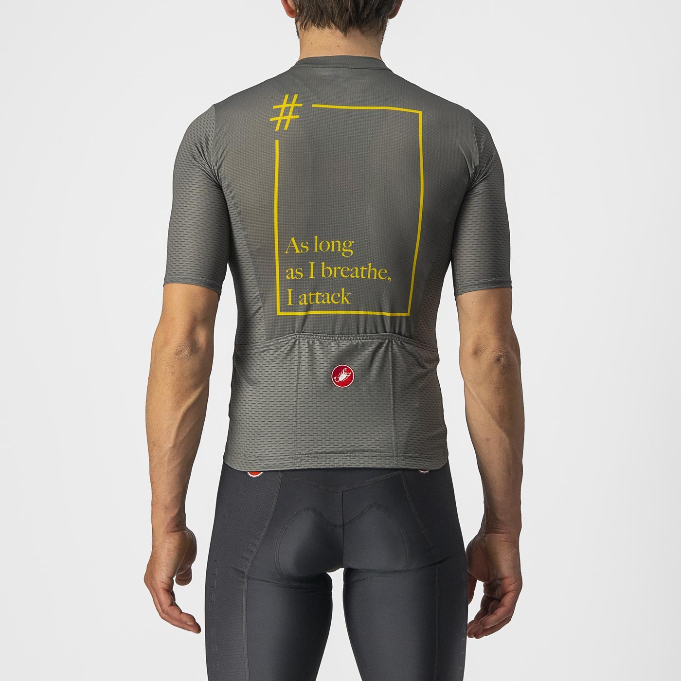 CASTELLI BREATHE ATTACK Short Sleeve Jersey Grey Green