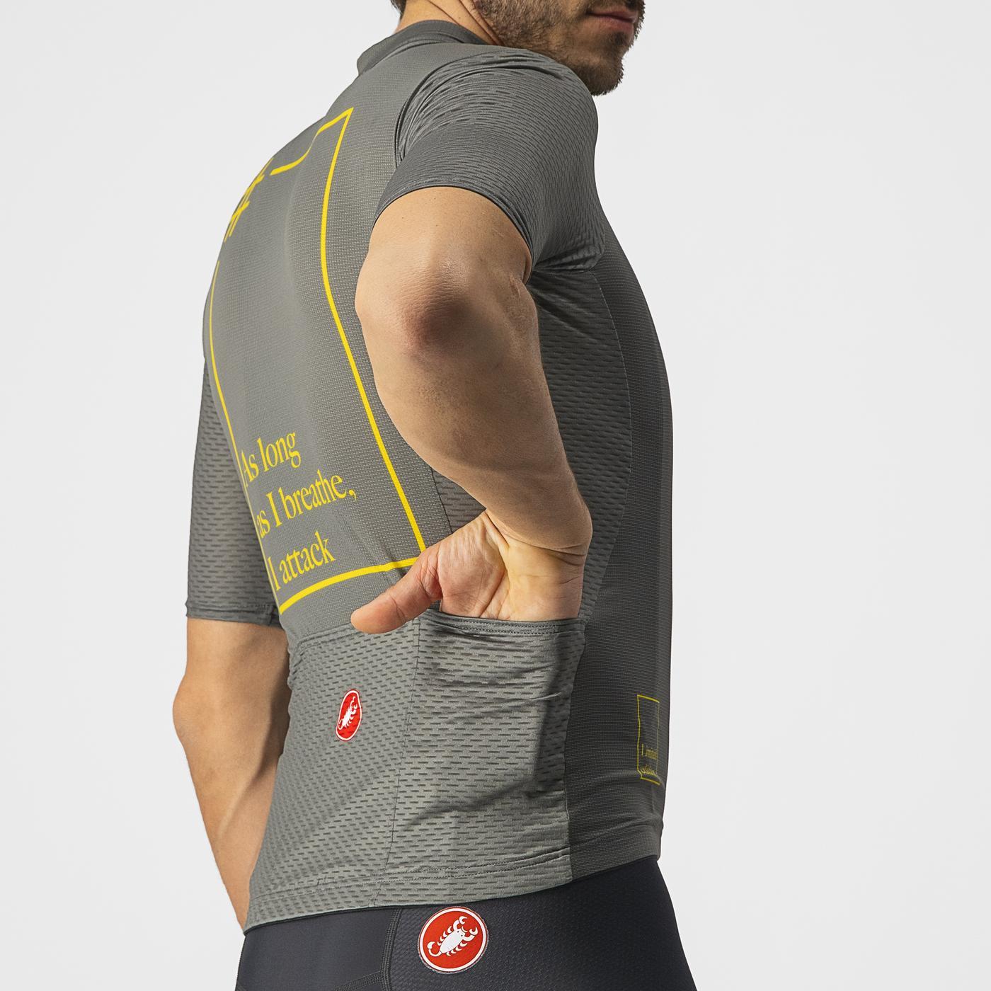 CASTELLI BREATHE ATTACK Short Sleeve Jersey Grey Green