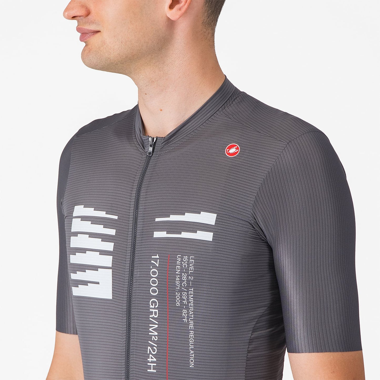 CASTELLI ESPRESSO R--A/D kortärmad tröja rökgrå