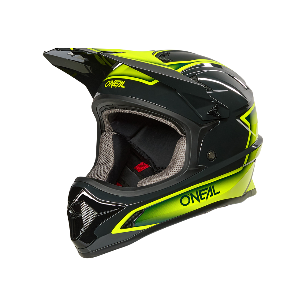 o'neal fullface helm sonus solid O'NEAL SONUS SLICK MTB Helmet Grey/Yellow – Probikeshop