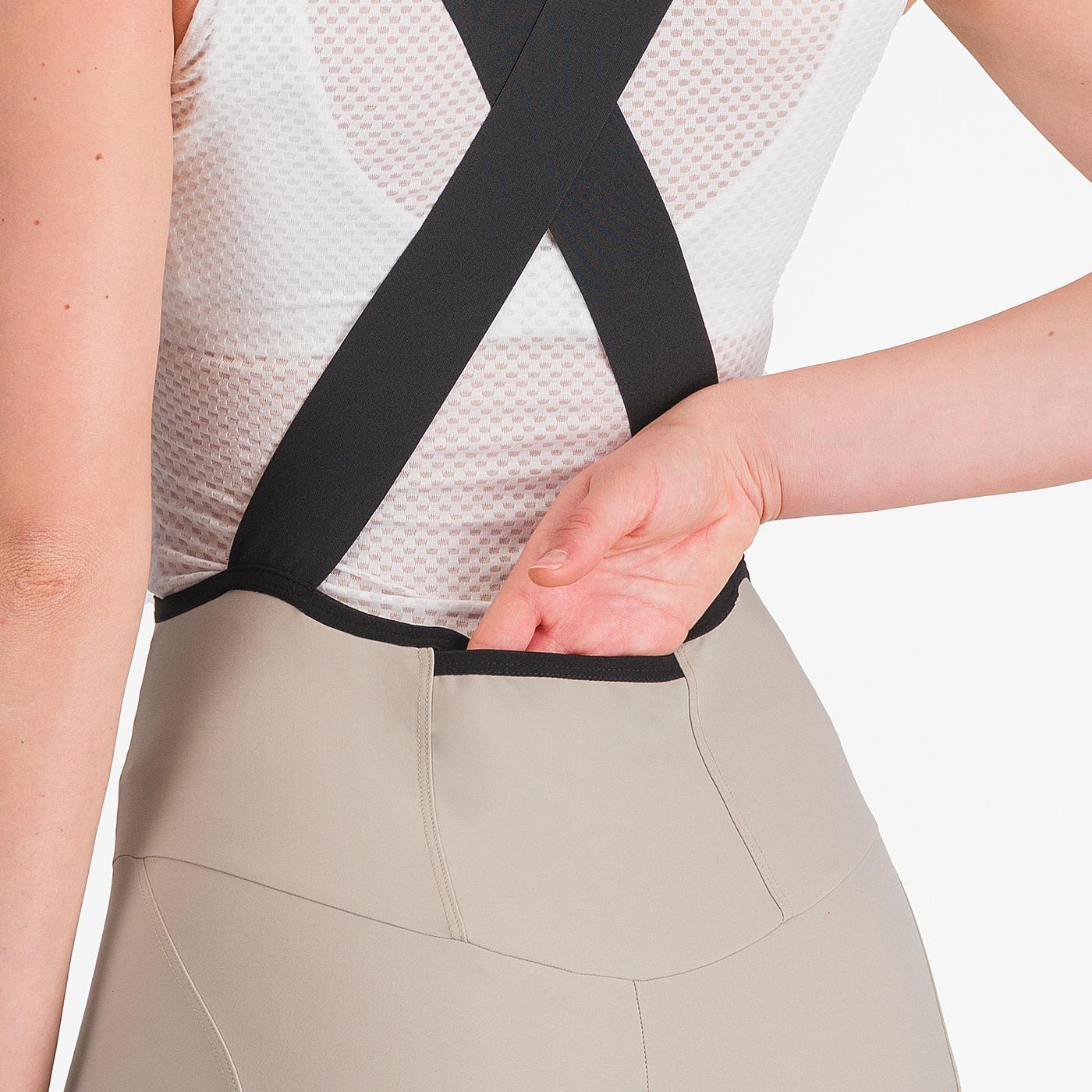 CASTELLI ESPRESSO W DT Beige Bib Tight för kvinnor