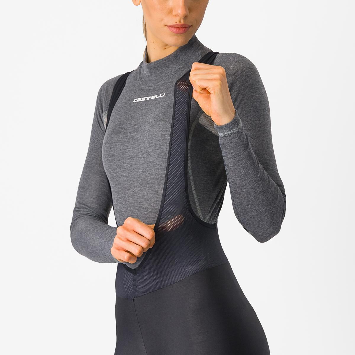 CASTELLI ENTRATA 3/4-tights med bröstlappar för kvinnor Svart
