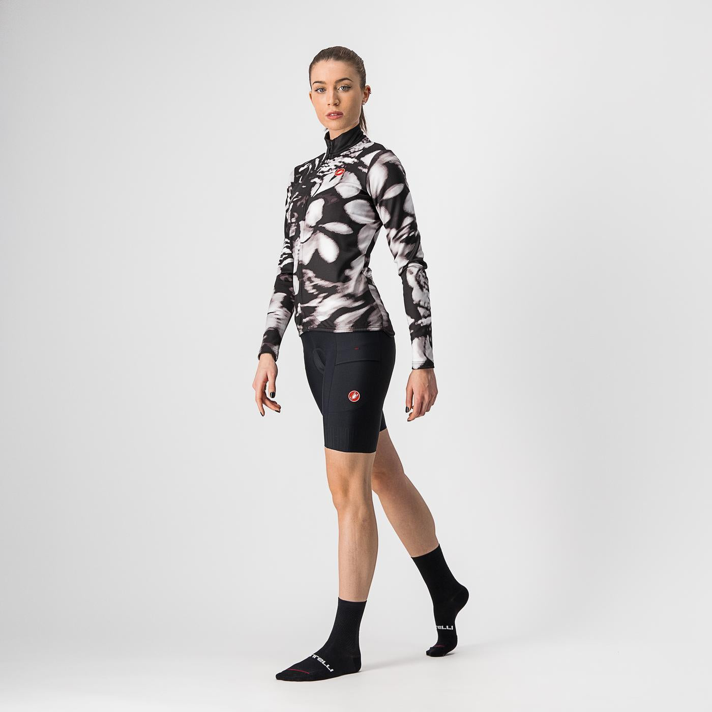 CASTELLI UNLIMITED THERMAL Långärmad damtröja Svart/Vit