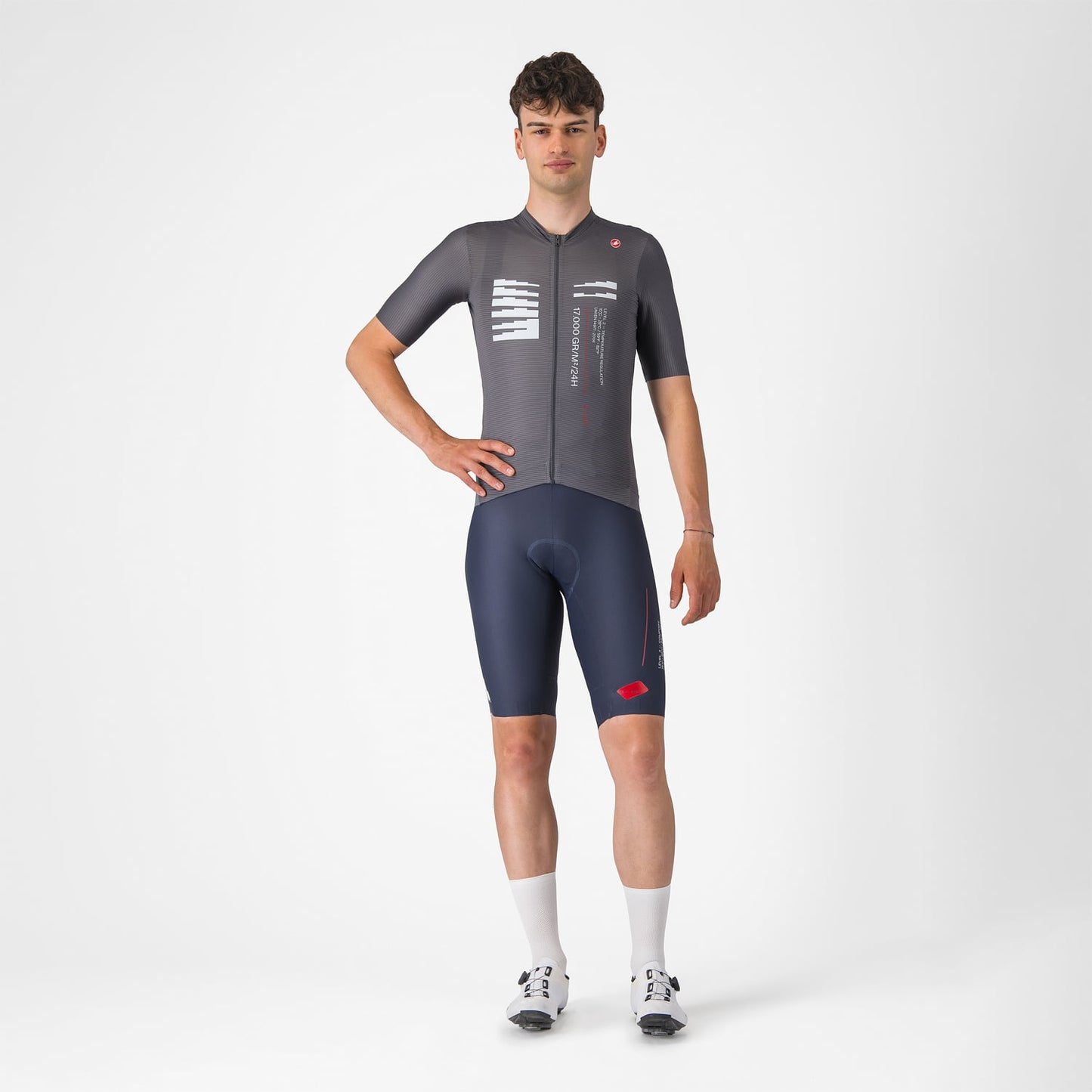 CASTELLI ESPRESSO R--A/D kortärmad tröja rökgrå