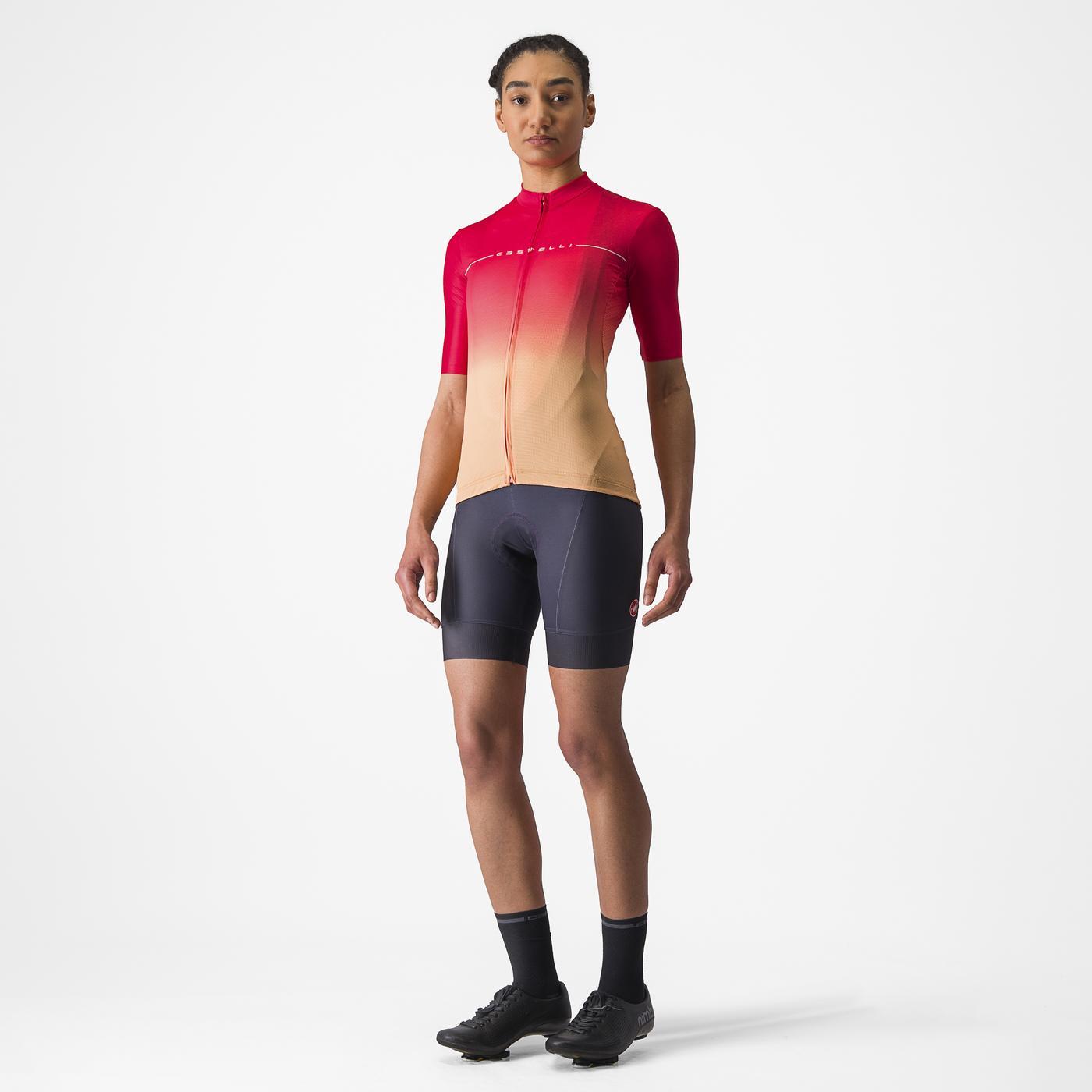 CASTELLI SALITA Kortärmad Jersey Rosa/Orange, Dam
