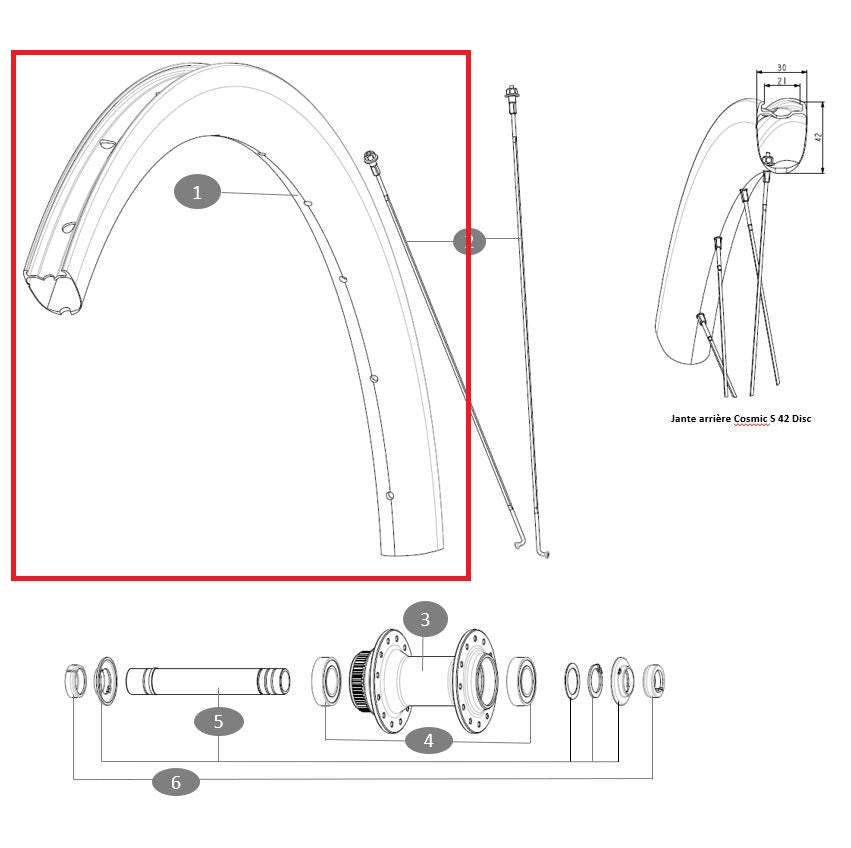 MAVIC COSMIC S42 Disc Front Wheel Kit