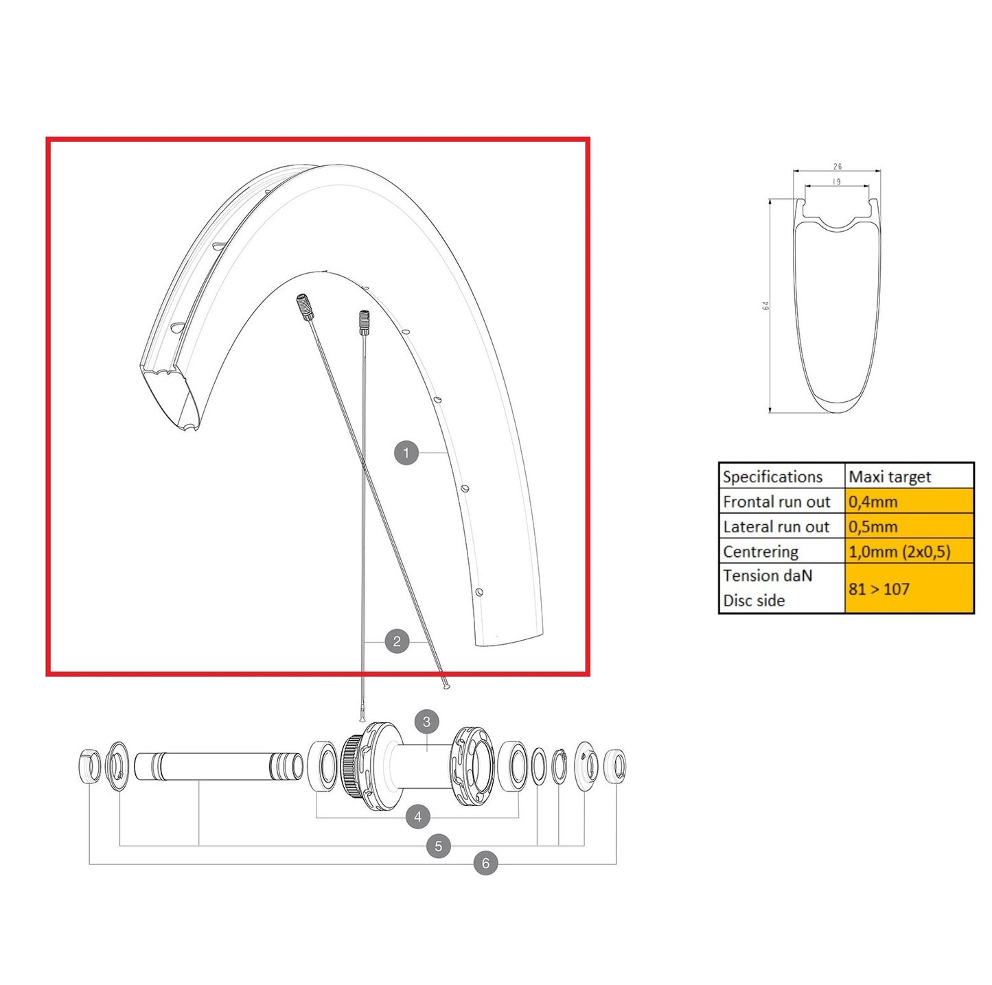 MAVIC COSMIC SL65 UD Disc framhjulssats