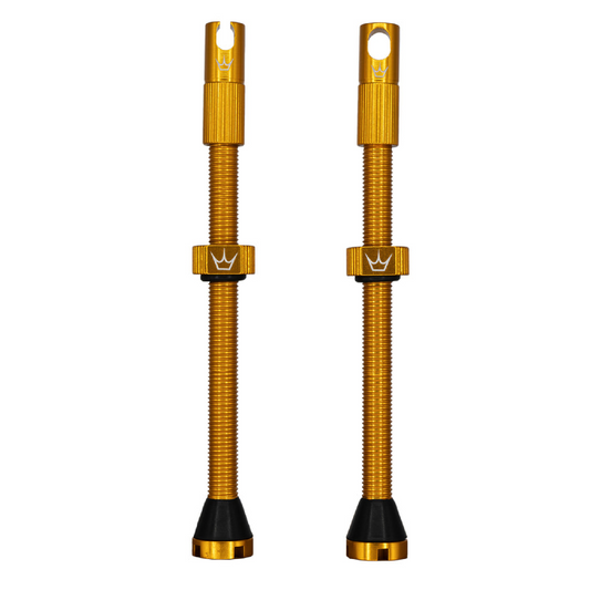 PEATY'S x Chris King MK2 Presta 80 mm slanglösa ventiler (x2) Guld
