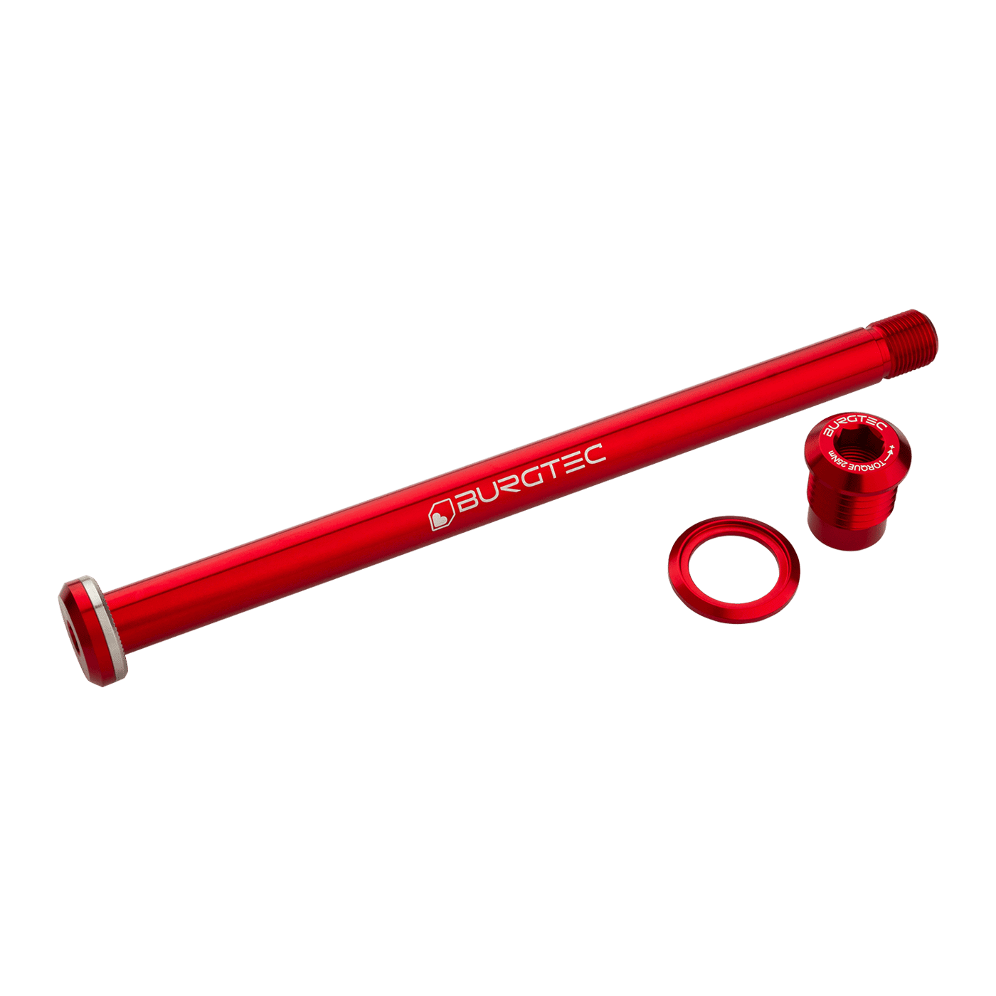 BURGTEC 174 mm bakhjulsaxel för Yeti Frame Röd