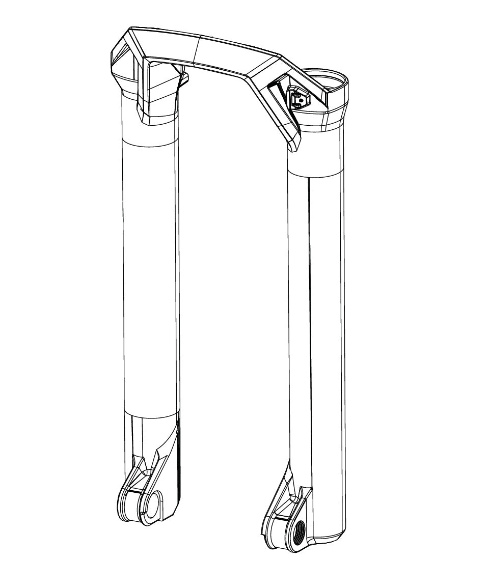 ROCKSHOX BOXXER D1 Gaffelskydd (2024+) Röd