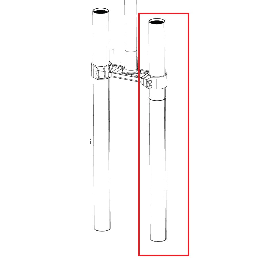 Vänster kolv för ROCKSHOX BOXXER D1-gaffel (2024+)