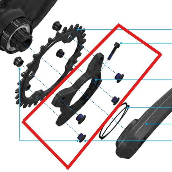 SRAM Pedal Star för MAHLE SL 1.1 SPECIALIZED motor 107 mm