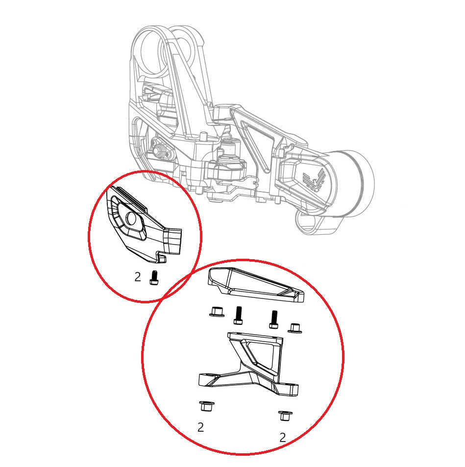 SRAM XX-SL T-Type Eagle AXS skyddssats för växellåda