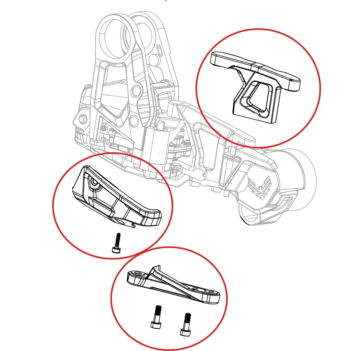 SRAM GX T-Type Eagle AXS skyddssats för växellåda