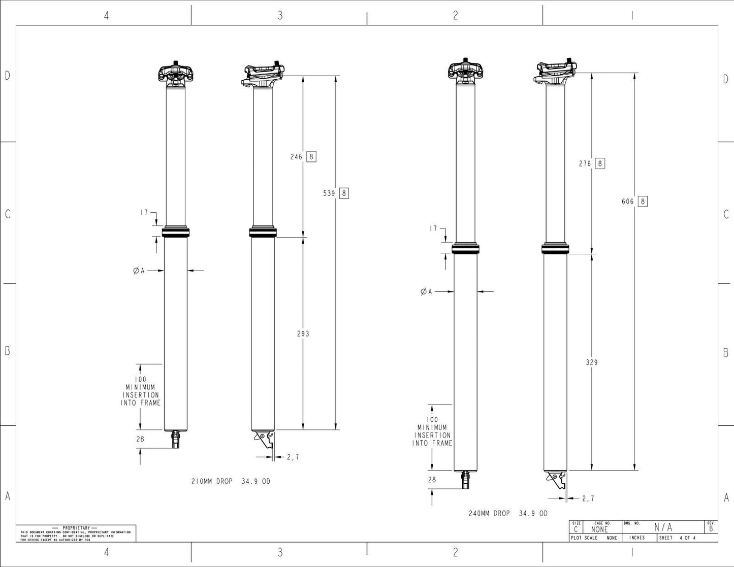 FOX RACING SHOX TRANSFER FACTORY 2025 Telescopic Seat Post
