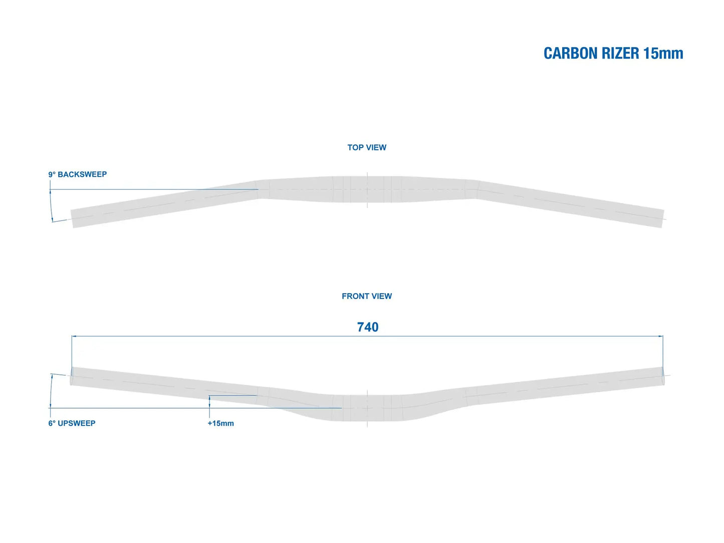 RITCHEY WCS Rise 15mm 740mm kolfiber svart styre