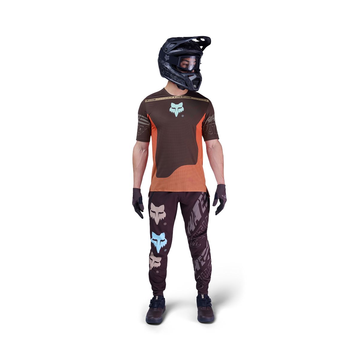 FOX FLEXAIR ELEVATED Kortärmad Jersey Brun/Orange
