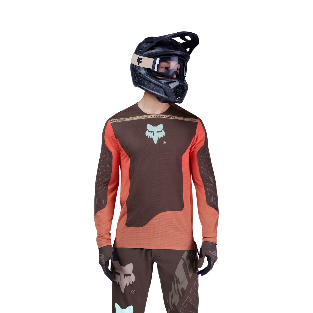 FOX FLEXAIR ELEVATED Long Sleeve Jersey Brown/Orange