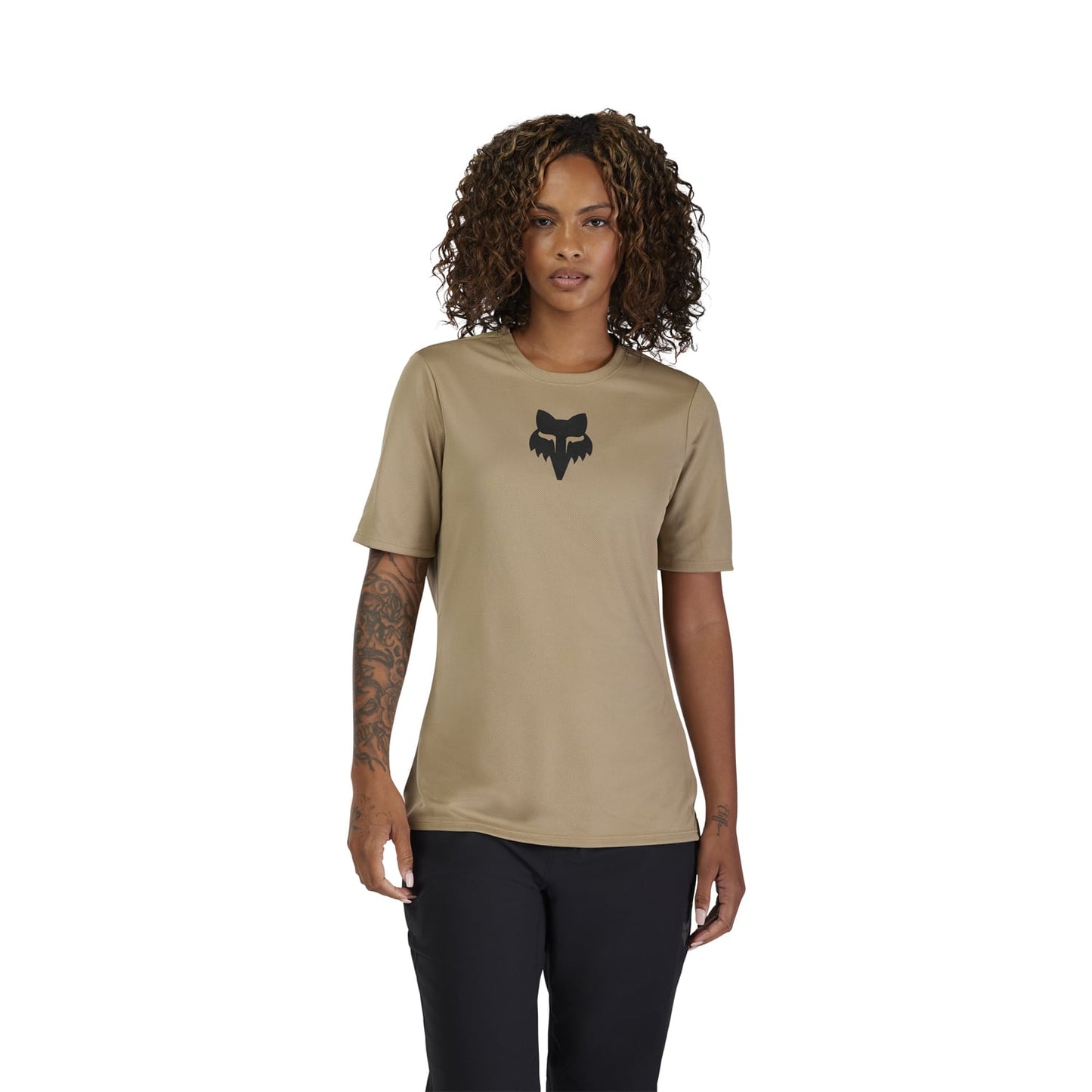 Kortärmad damtröja FOX RANGER HEAD Beige 2025