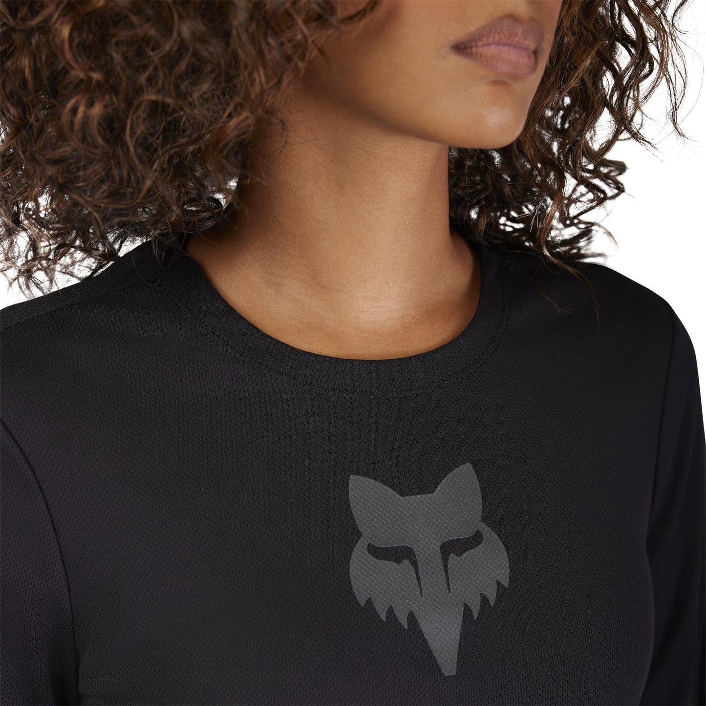 Women's FOX RANGER HEAD Long Sleeve Jersey Black 2025