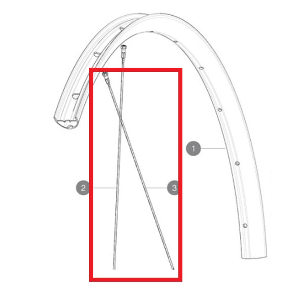 KIT OF 12 MAVIC CROSSONE/CROSSRIDE FTSX/AKSIUM DISC 9 & DISC ALLROAD 12 294MM REAR SPOKES