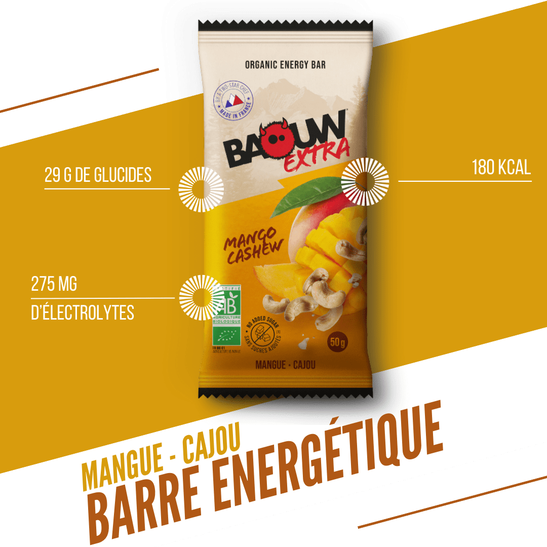 BAOUW ORGANIC EXTRA Mango Cashew Energy Bar (50 g)