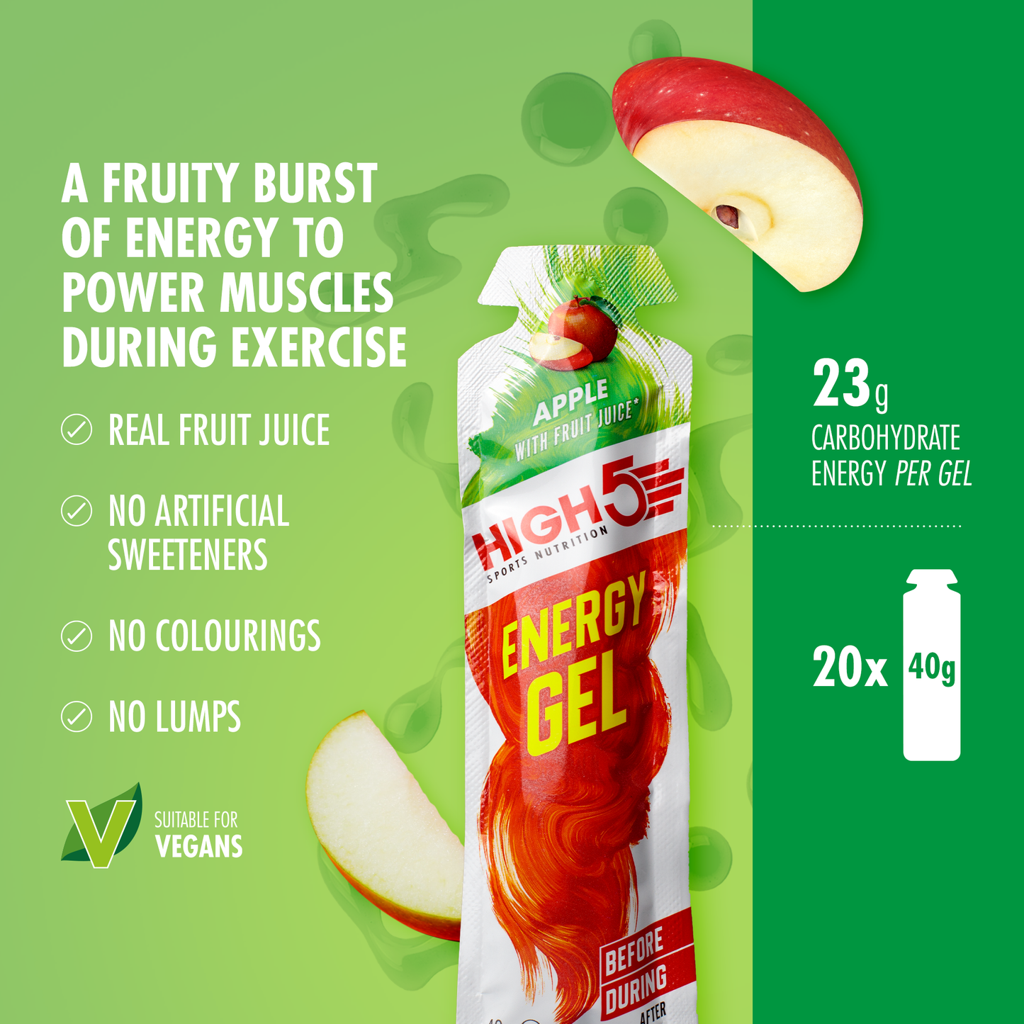 HIGH5 ENERGY GEL (40g) Äpple