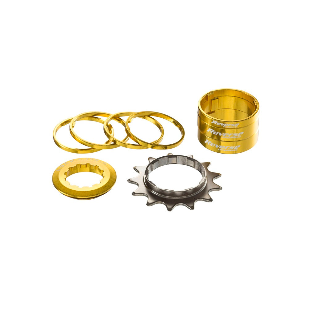 REVERSE COMPONENTS Single Speed Kit med 13-Sprocket Gold