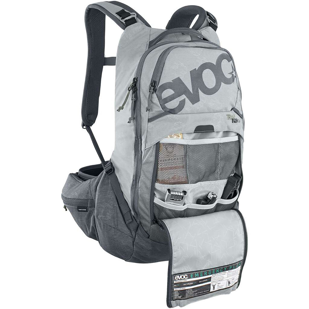 Ryggsäck med ryggstöd EVOC TRAIL PRO 16L Grå