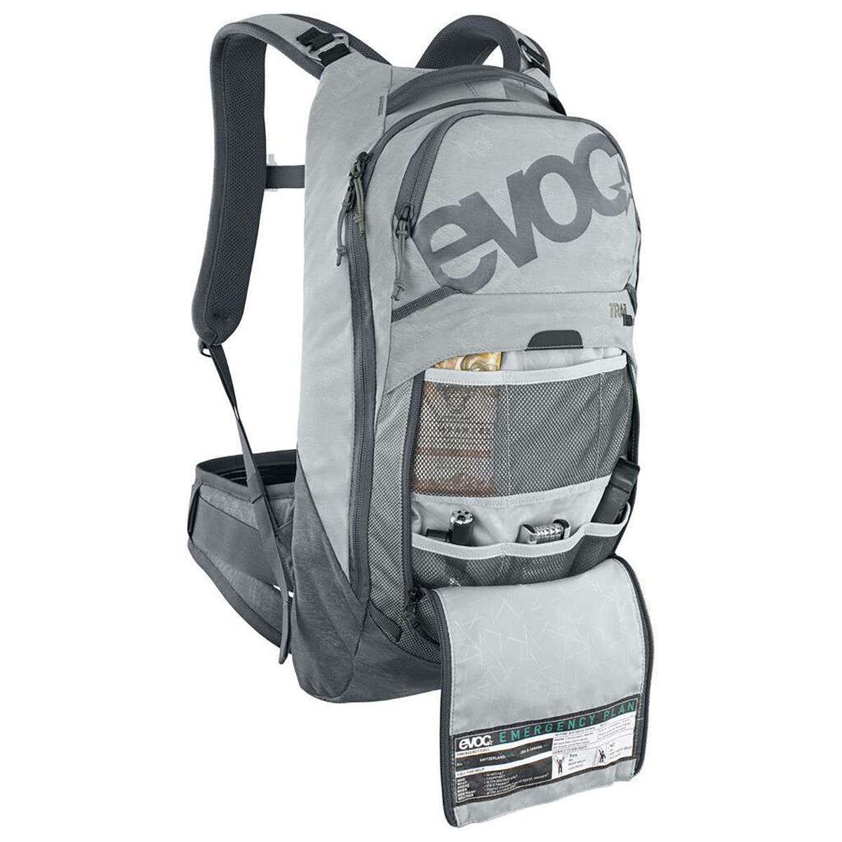 Backpack with Dorsal EVOC TRAIL PRO 10L Grey