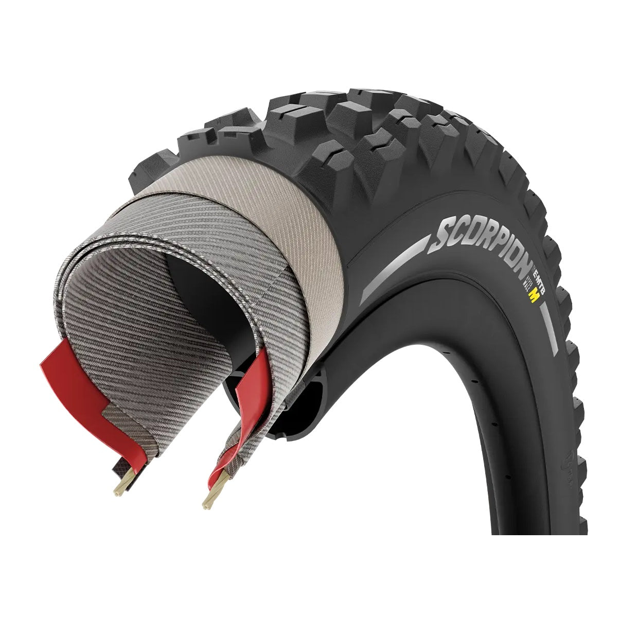 PIRELLI SCORPION E-MTB M 29x2.6 Tubeless Ready Soft Black/Red 4355700 däck