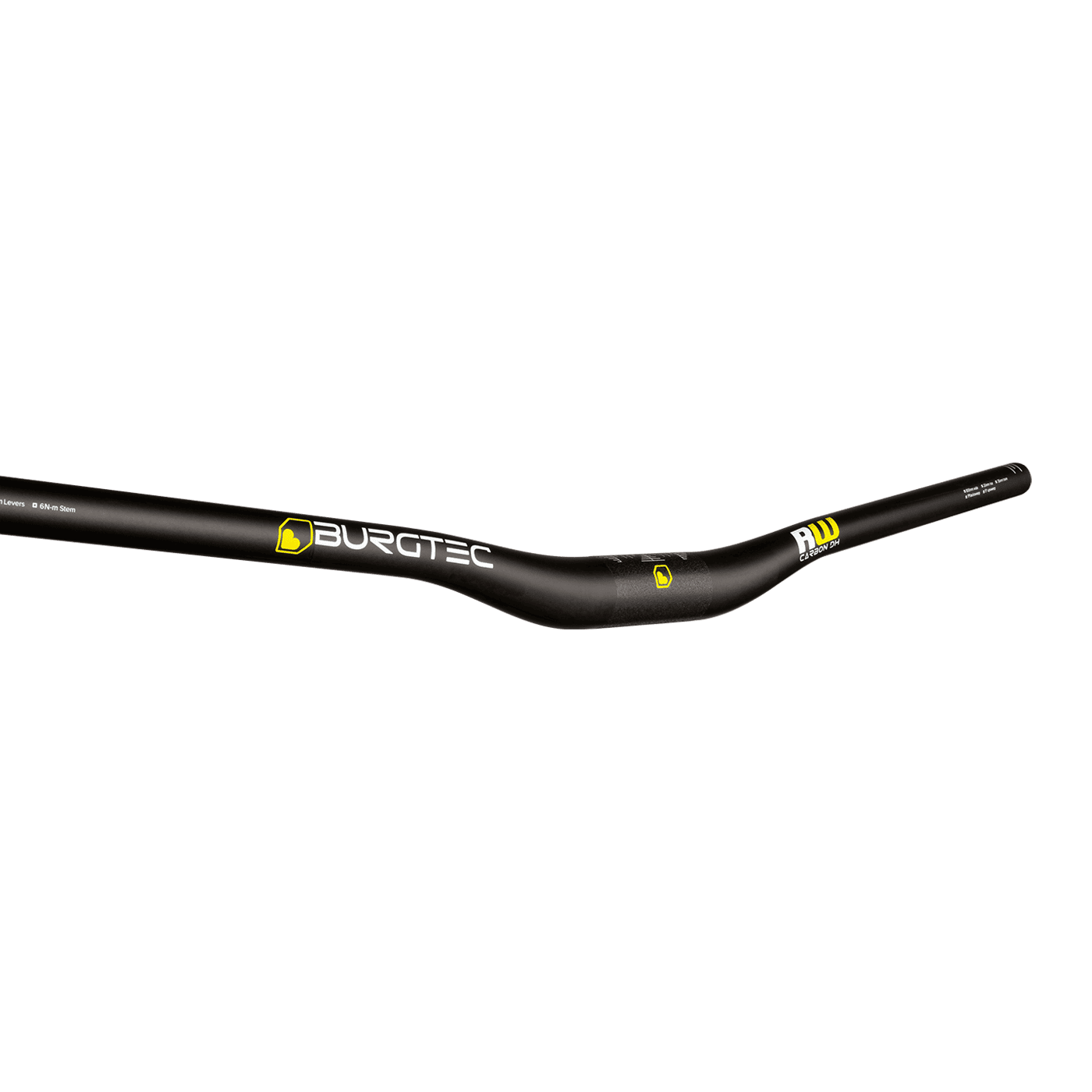 BURGTEC RIDE WIDE DH Rise 20mm 800mm Svart kolfiberstyrstång