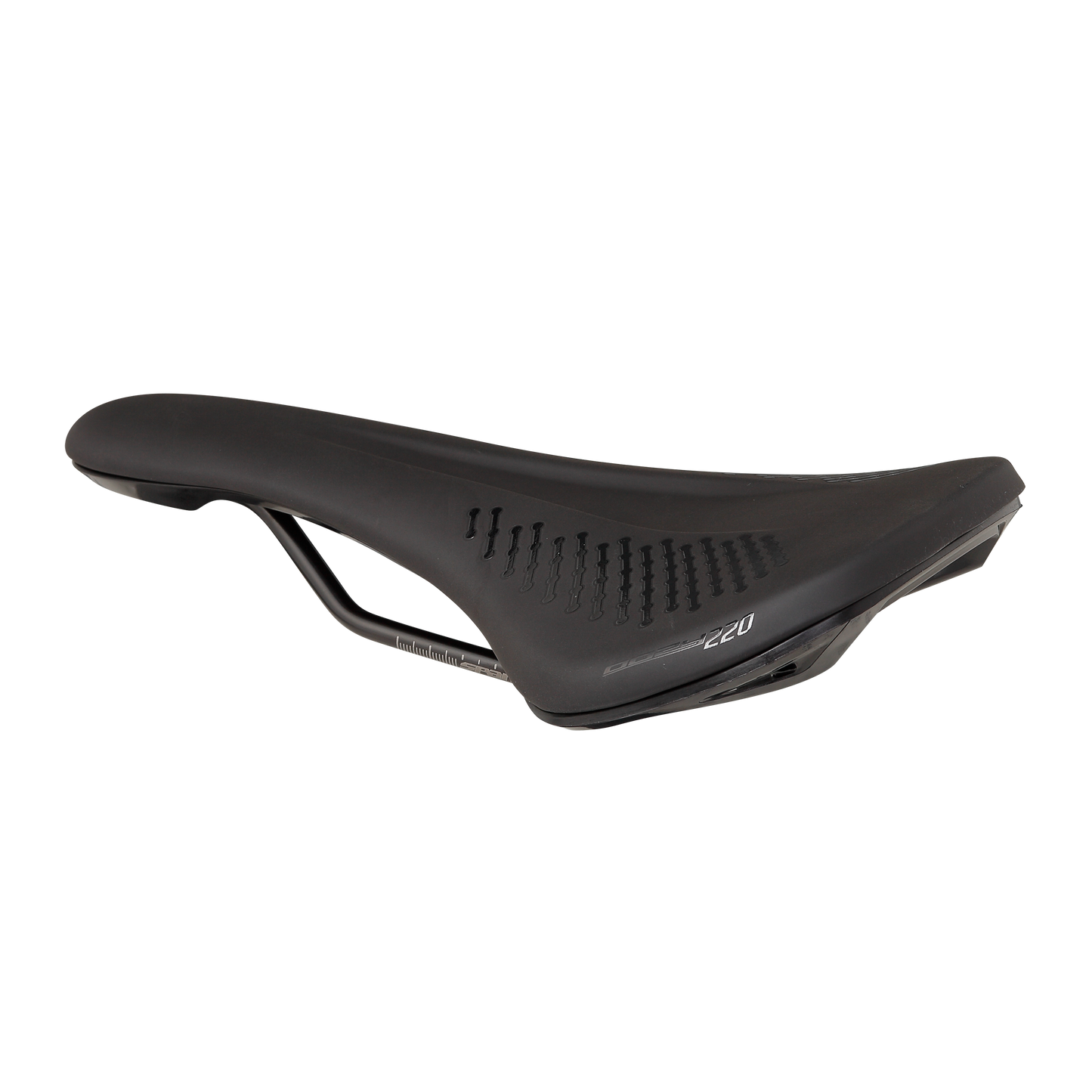 SPANK OOZY 220 144mm Sadel CrN/Ti skenor Svart