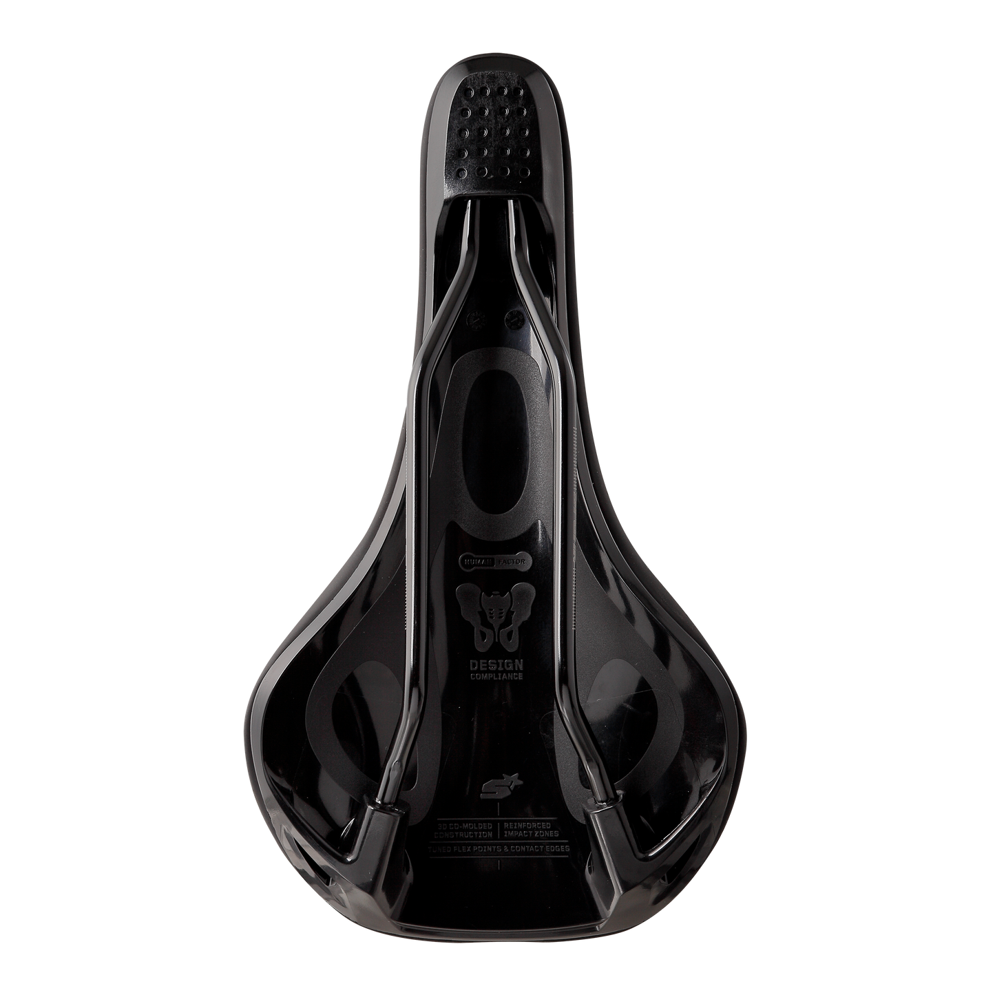 SPANK OOZY 220 144mm Sadel CrN/Ti skenor Svart