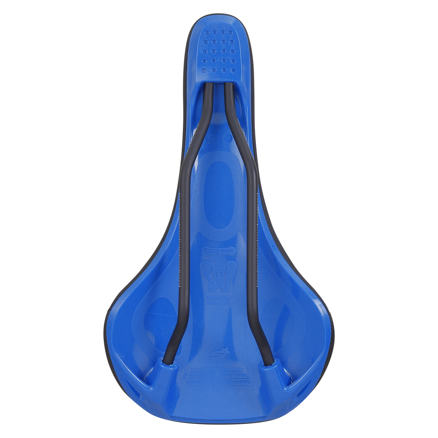 SPANK OOZY 280 144 mm sadel CrMo skenor Blå