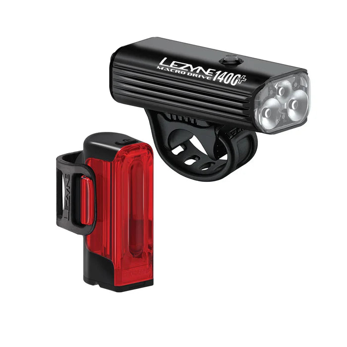 LEZYNE MACRO DRIVE 1400+ / STRIP DRIVE PRO 400+ fram- och bakljus