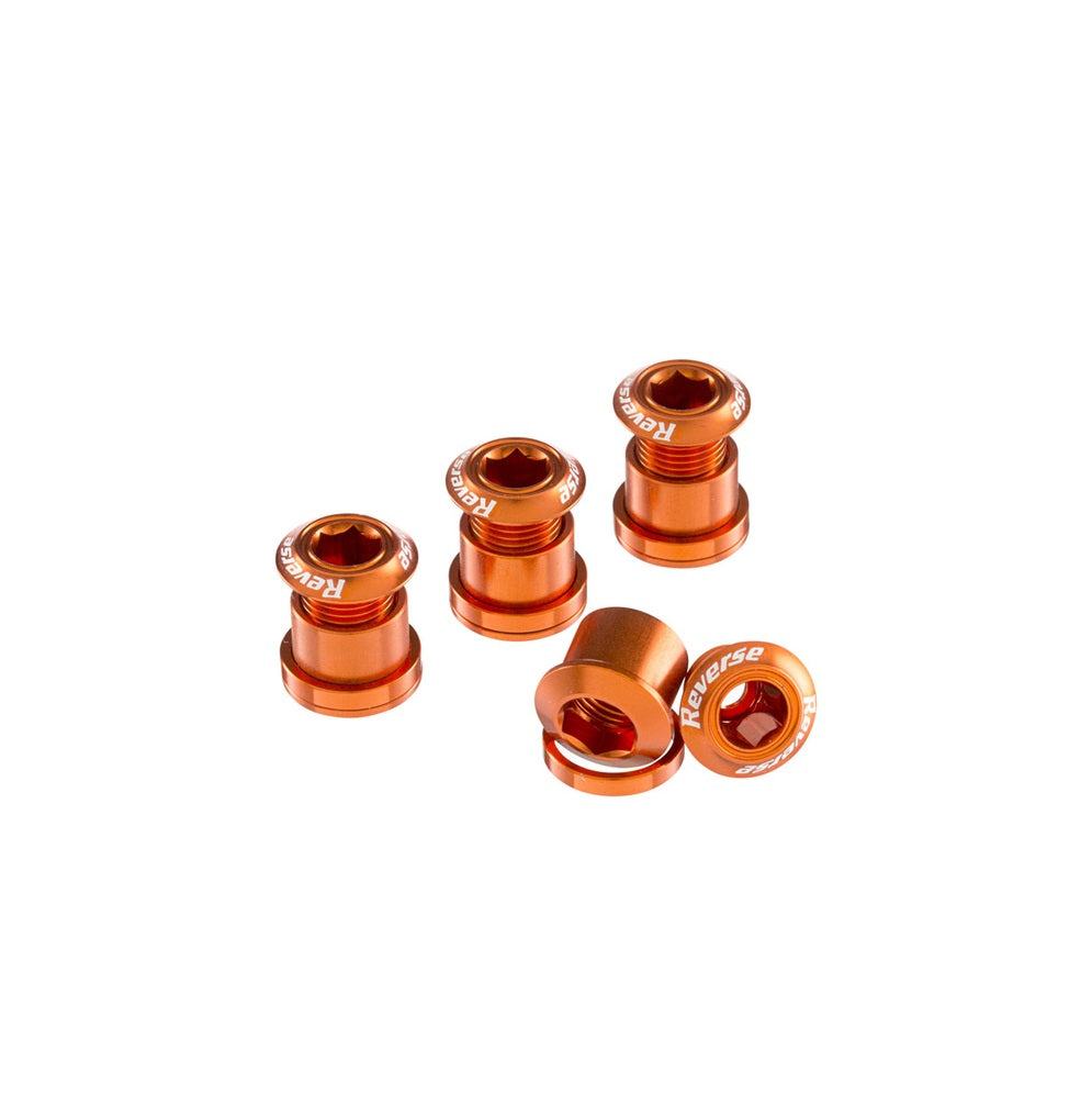 Sats med 4 st REVERSE COMPONENTS Orange skorstensskruvar