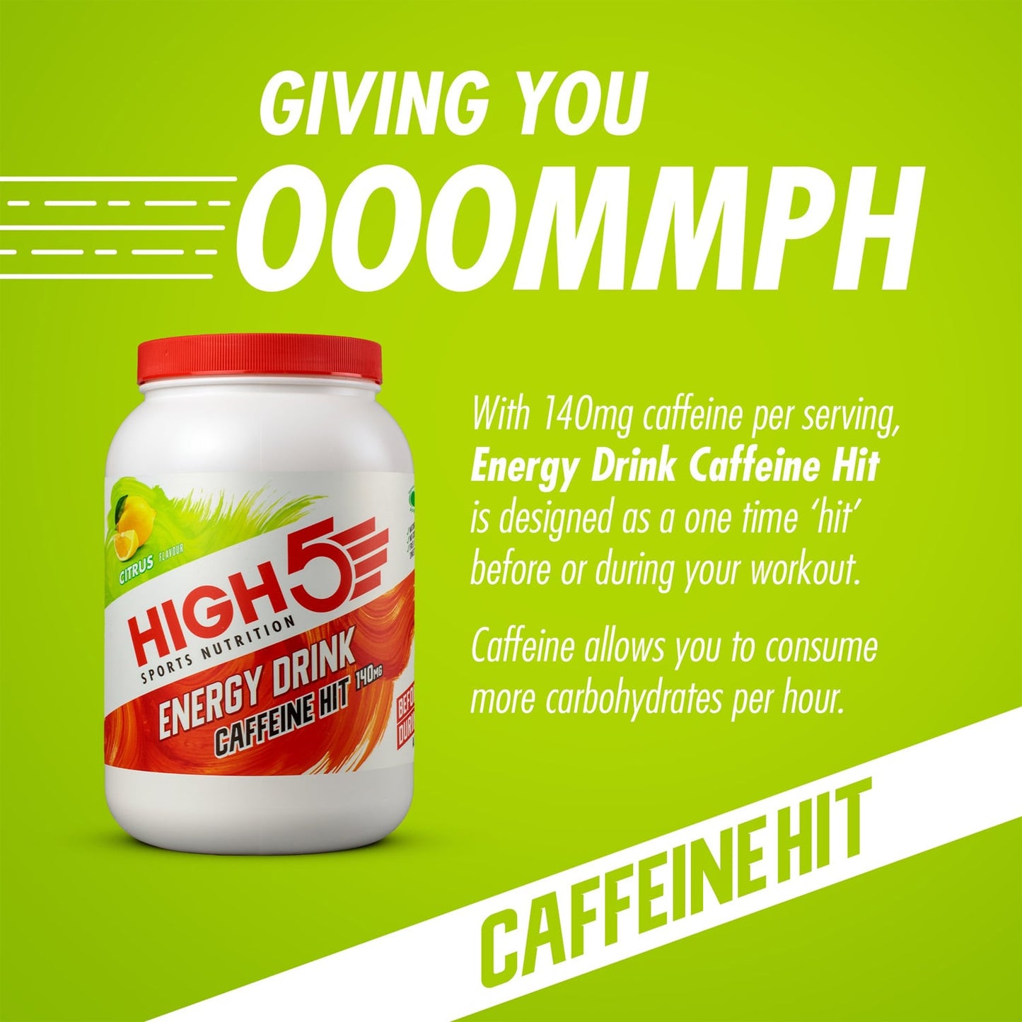 Energy Drink HIGH5 ENERGY DRINK CAFFEINE HIT (1.4kg) Lemon