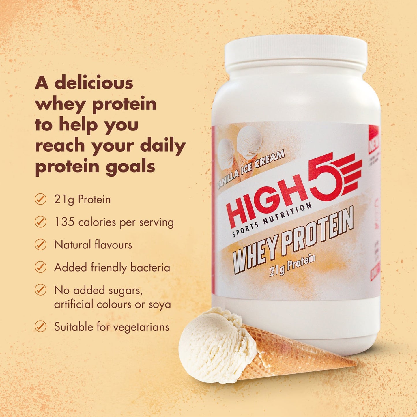 High5 WHEY PROTEIN Recovery Drink (700g) Vaniljglass