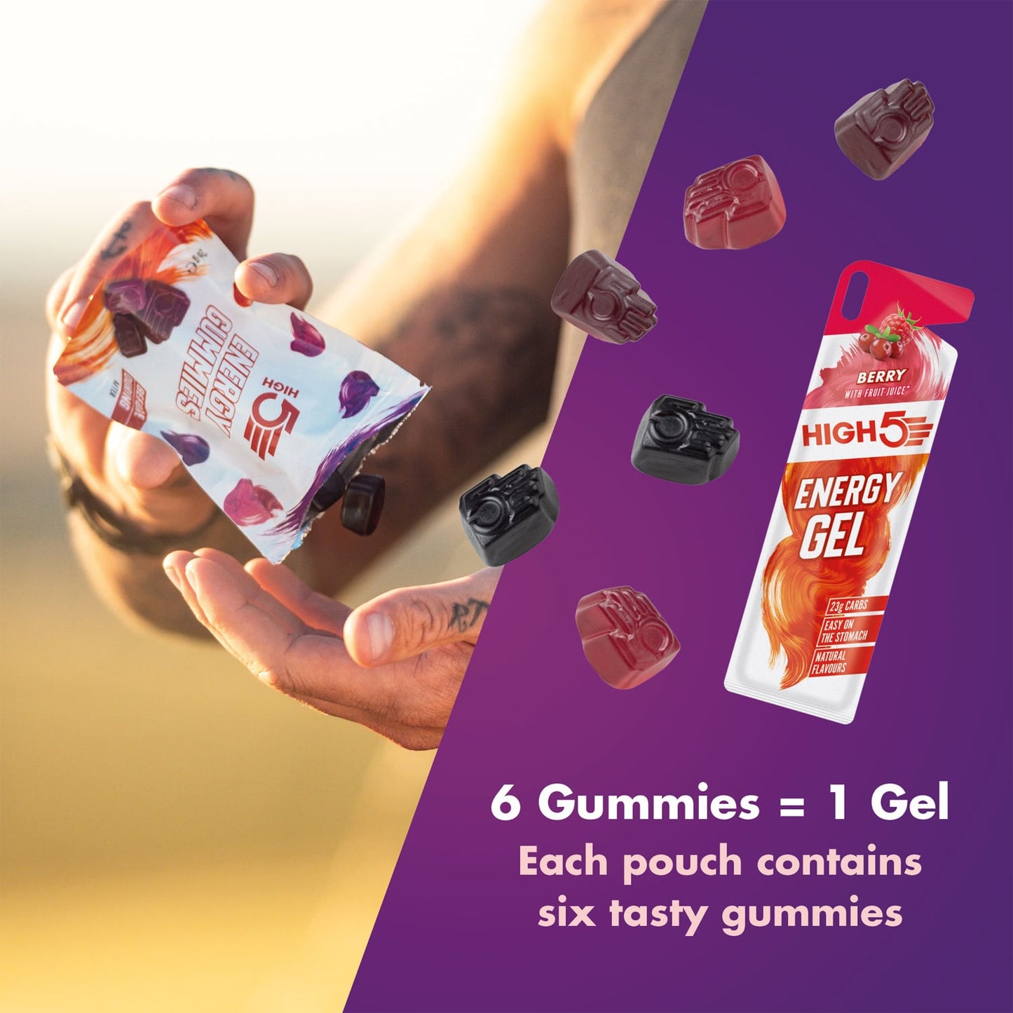 HIGH5 ENERGY GUMMIES (26g) Fruits Red
