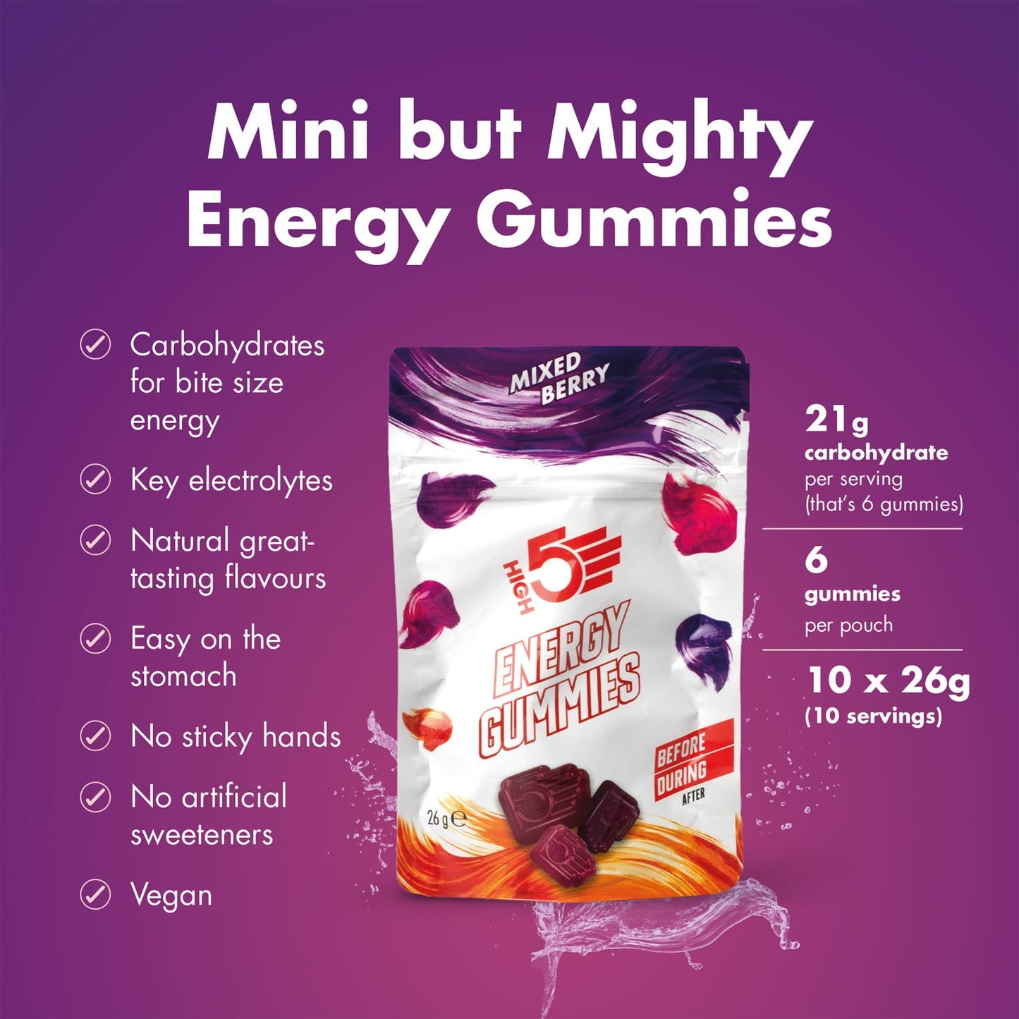 HIGH5 ENERGY GUMMIES (26g) Fruits Red