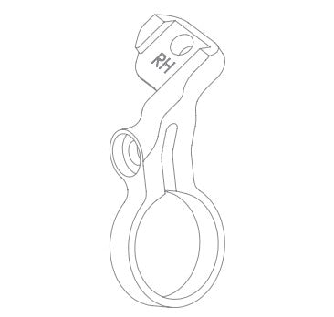 Sram AXS POD-fäste för HOPE Tech 3/XCR höger växel Silver