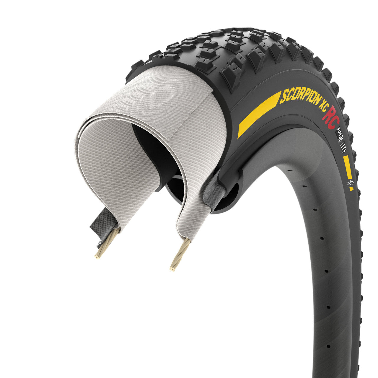 PIRELLI SCORPION RACE XC RC Lite 29x2.40 Tubeless Ready Soft Yellow Team Edition tire