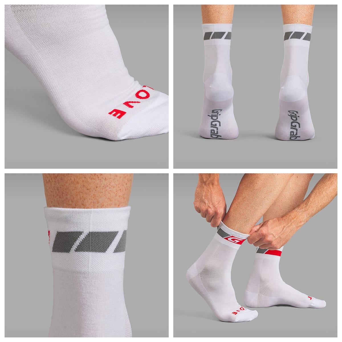 GRIPGRAB REGULAR CUT SUMMER Socks White
